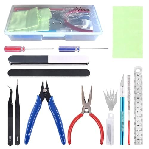 Flever 17 Piece Model Tool Set DIY miniature house kit