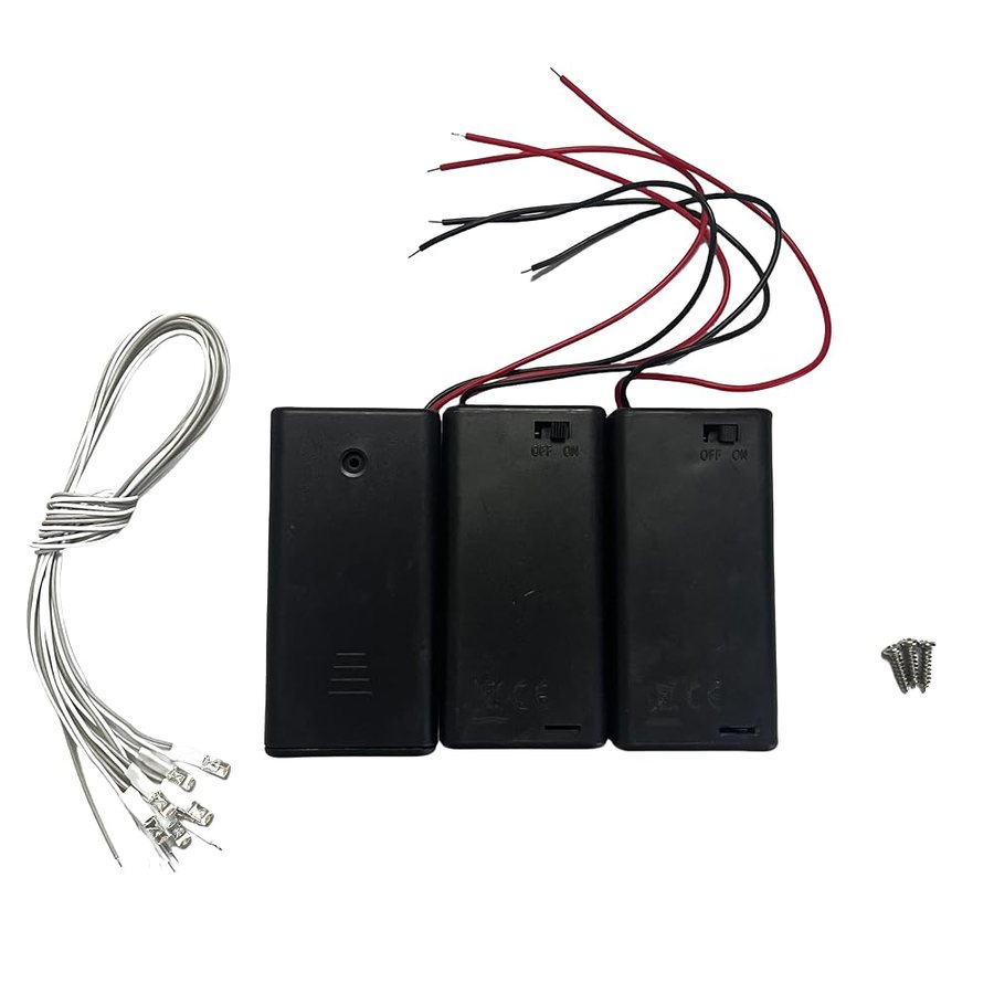 Flever AA Battery Pack with Tool Kit DIY miniature house kit — detail of the build