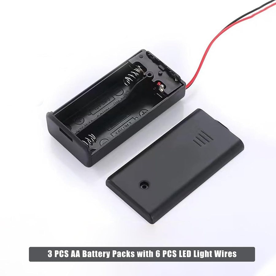 Flever AA Battery Packs and LED Light Wires DIY miniature house kit — what comes in the box