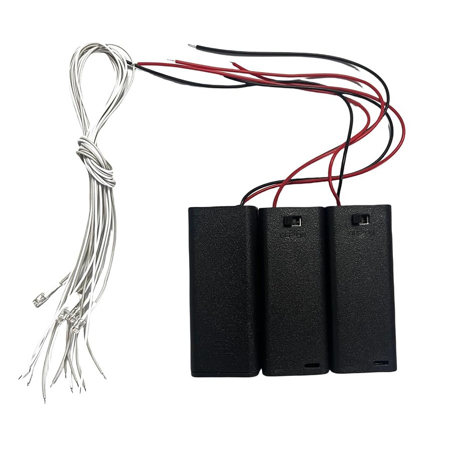 Flever AAA Battery Pack with Tool Kit DIY miniature house kit — detail of the build