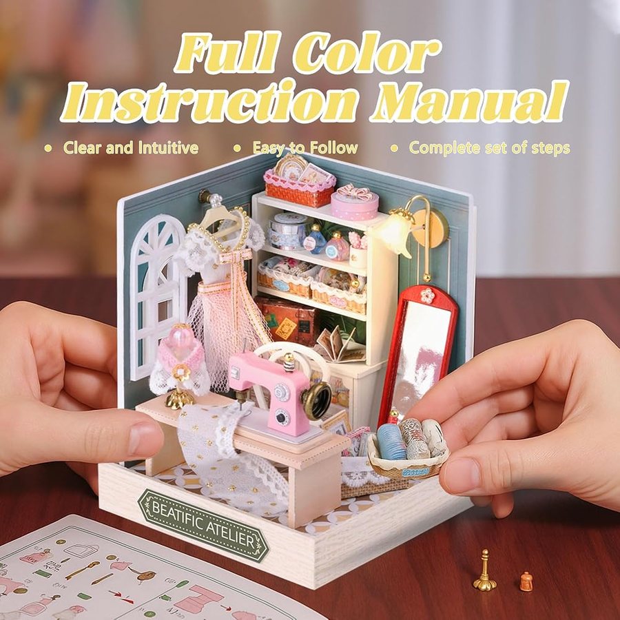 Flever Beatific Atelier DIY miniature house kit — what comes in the box