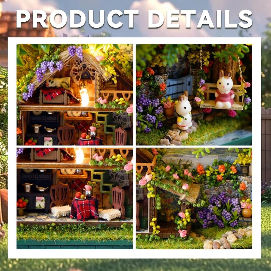 Flever Countryside Notes DIY miniature house kit — finished and lit