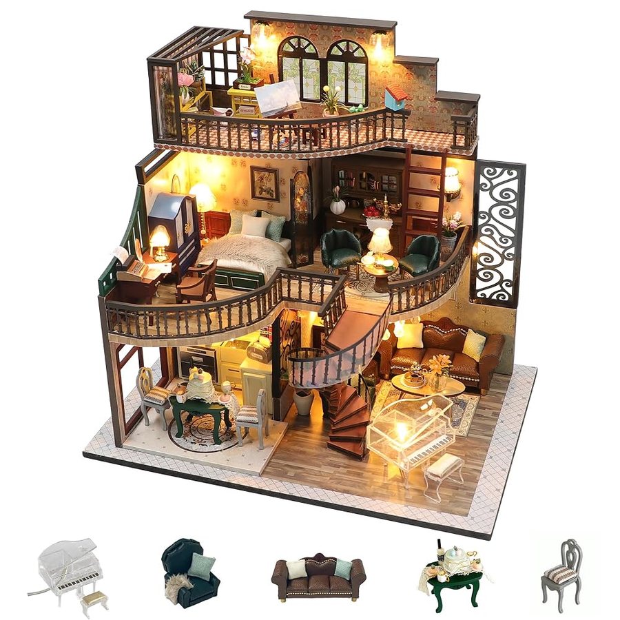 Flever Dream Building Pavilion DIY miniature house kit — second view