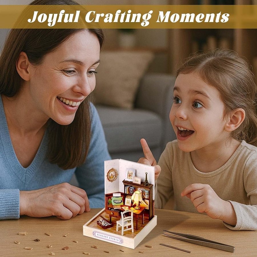 Flever Elegant Studio DIY miniature house kit — what comes in the box