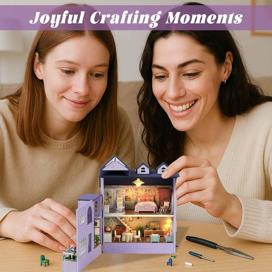 Flever Happy House DIY miniature house kit — what comes in the box