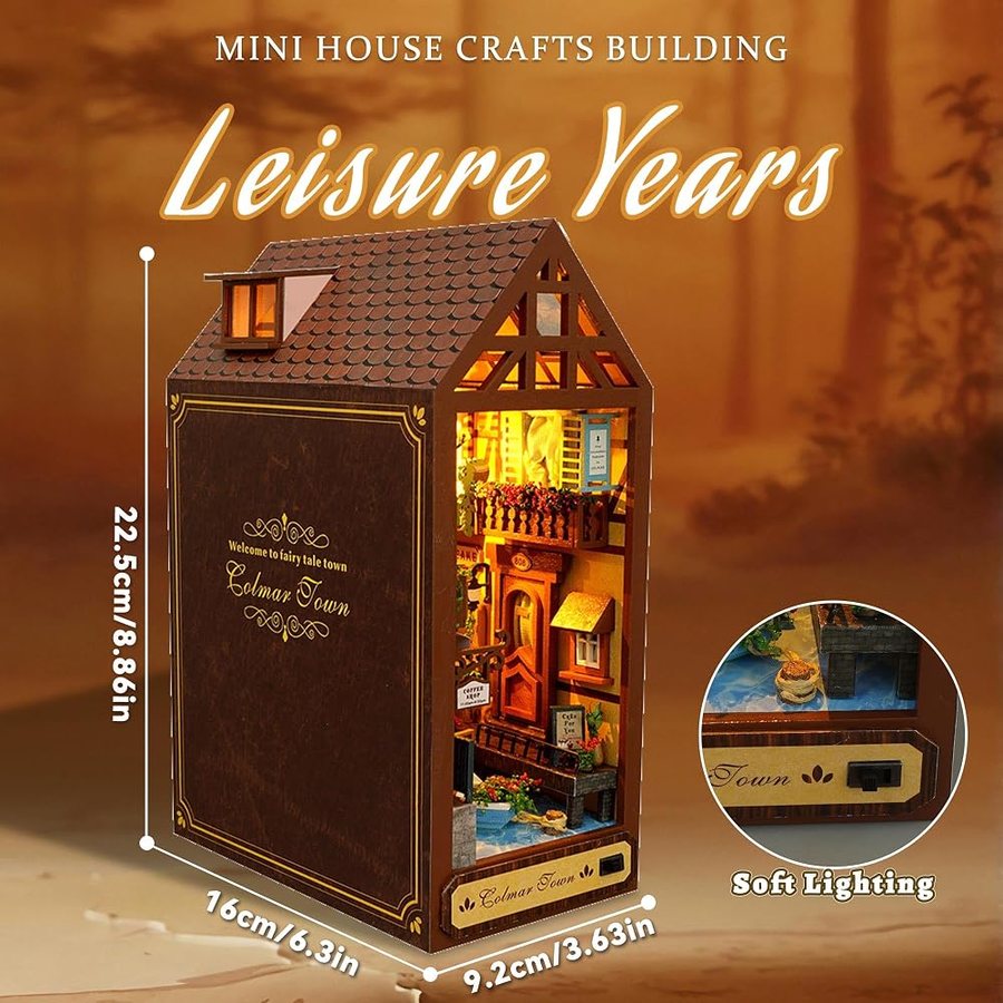 Flever Leisure Years DIY miniature house kit — detail of the build