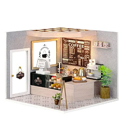 Flever Leisurely Coffee Shop DIY miniature house kit
