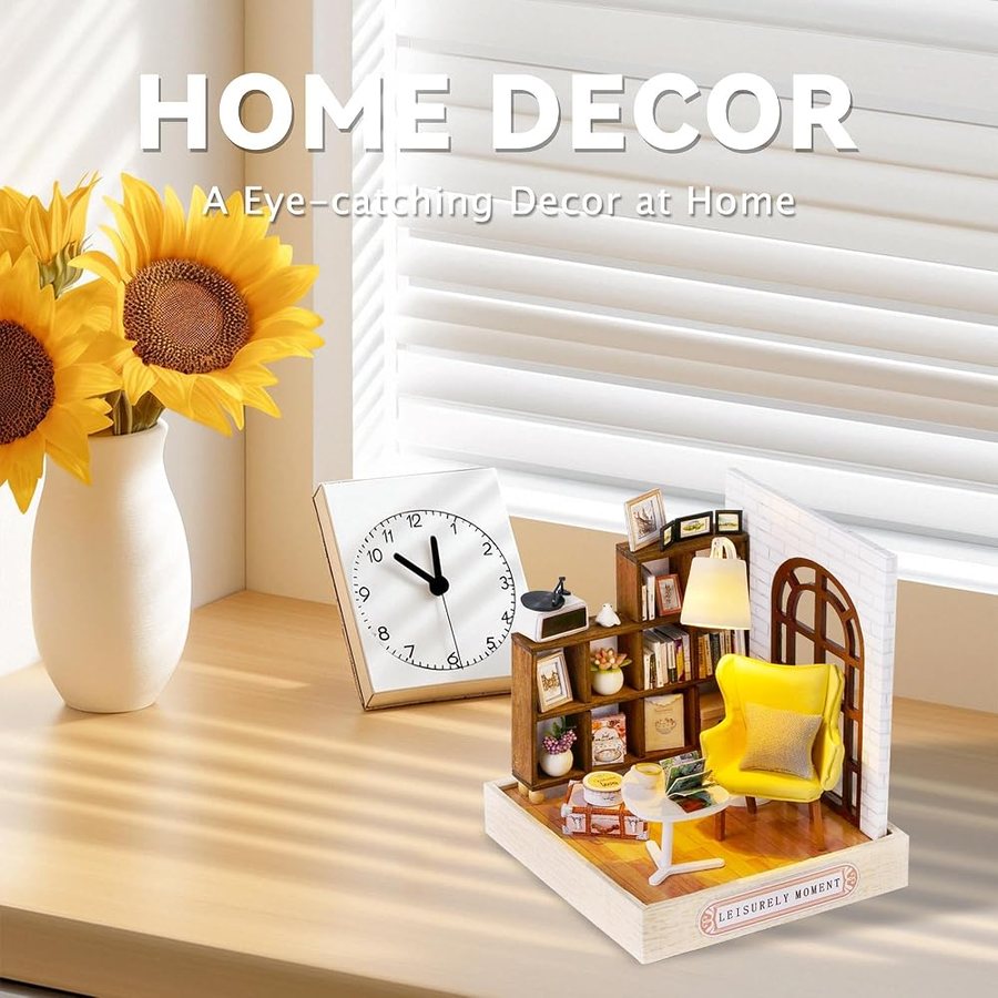 Flever Leisurely Moment DIY miniature house kit — detail of the build