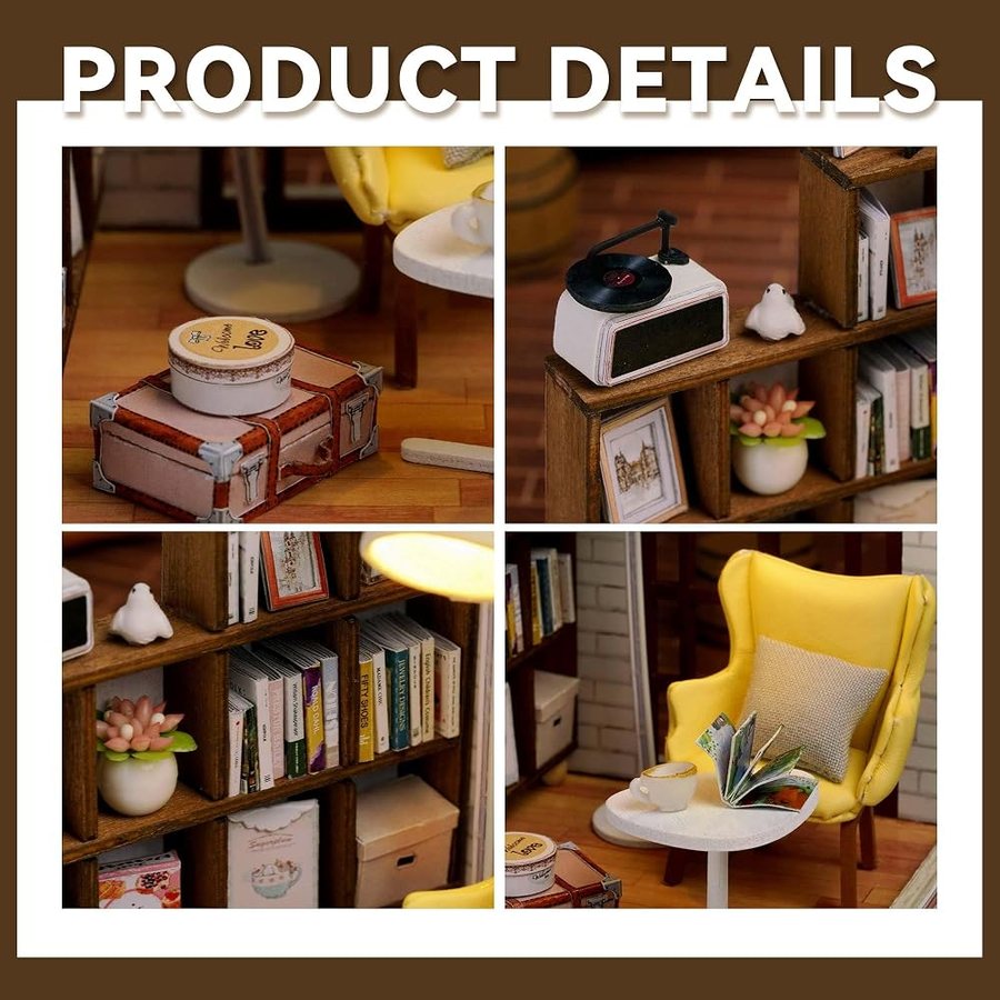 Flever Leisurely Moment DIY miniature house kit — finished and lit