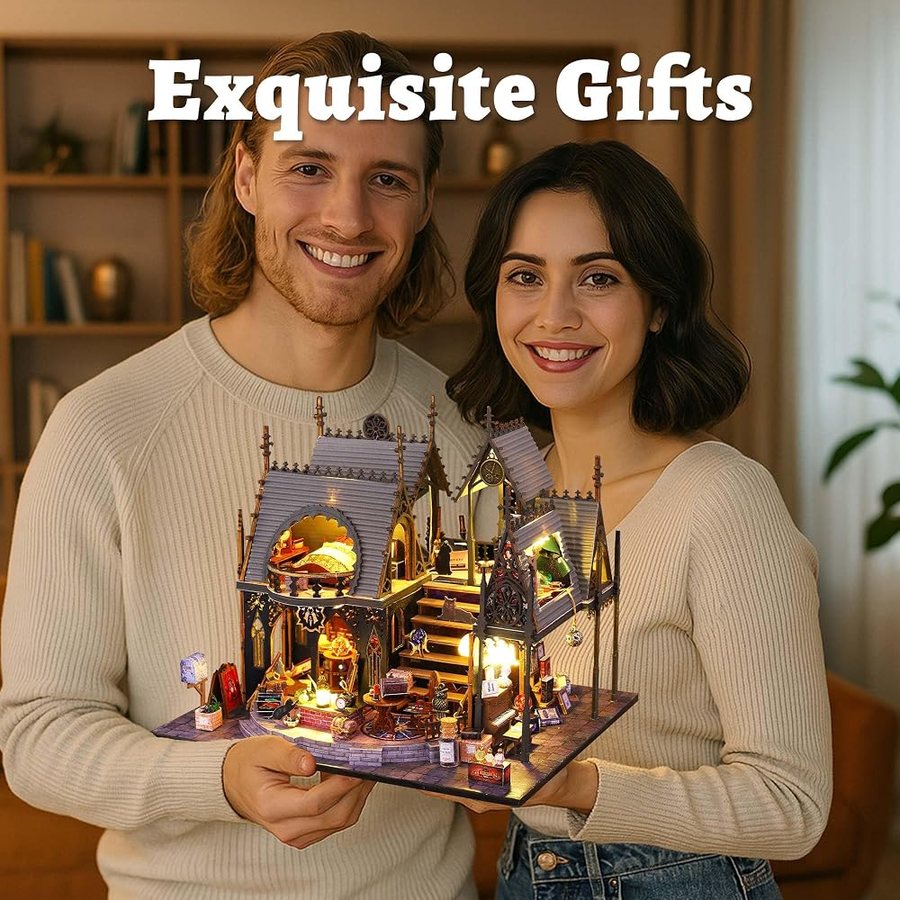 Flever Luna's Magic House DIY miniature house kit — what comes in the box
