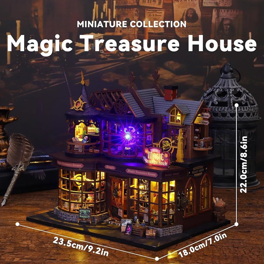 Flever Magic Treasure House DIY miniature house kit — detail of the build