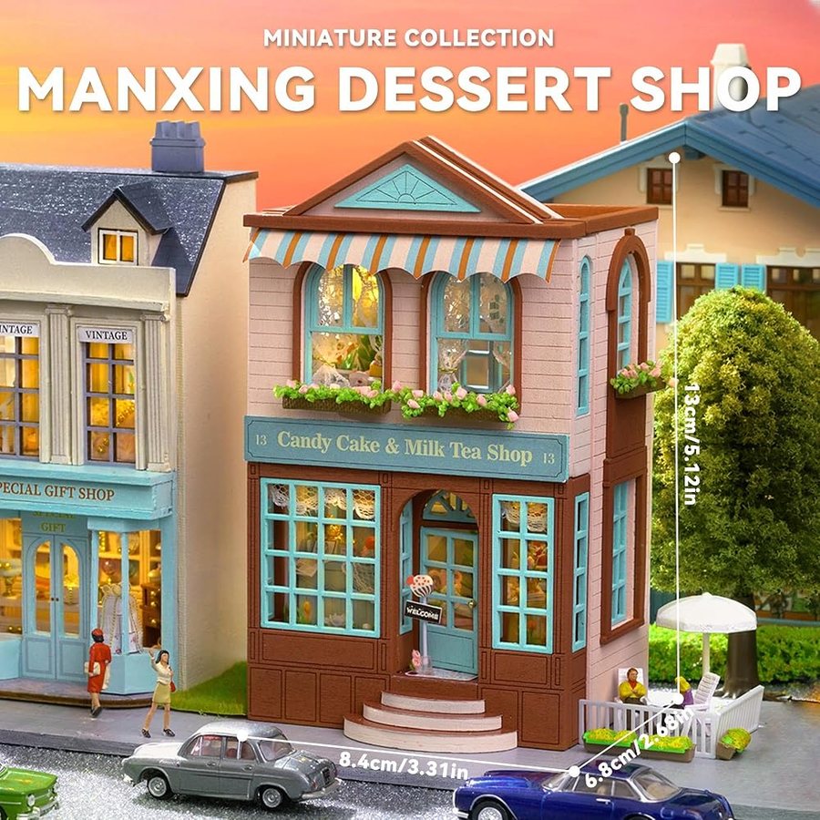Flever Manxing Dessert Shop DIY miniature house kit — detail of the build