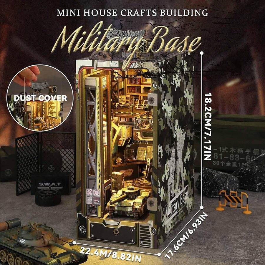 Flever Military Base DIY miniature house kit — detail of the build