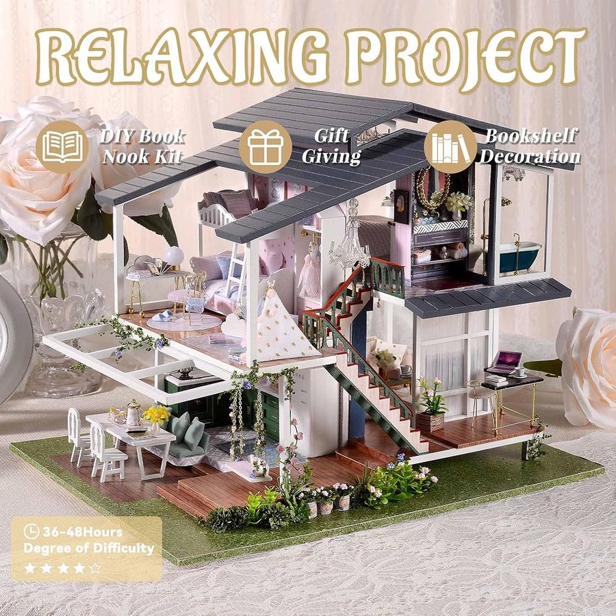 Flever Monet Garden DIY miniature house kit — what comes in the box