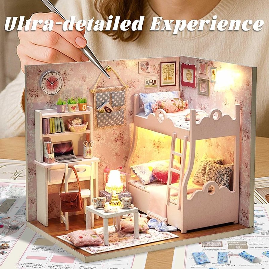 Flever Mood for Love DIY miniature house kit — what comes in the box