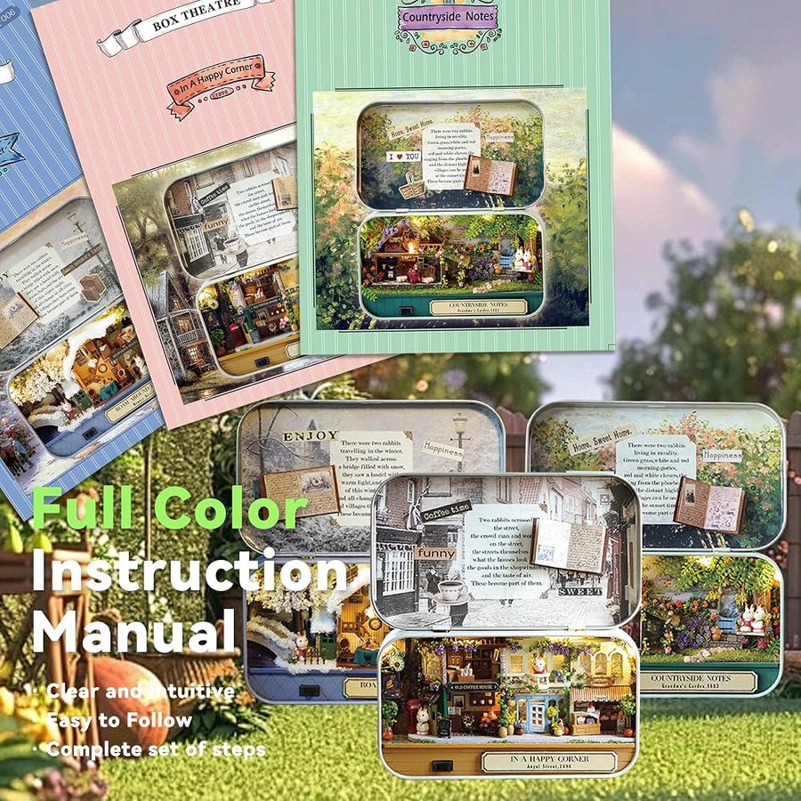 Flever Old Times DIY miniature house kit — what comes in the box