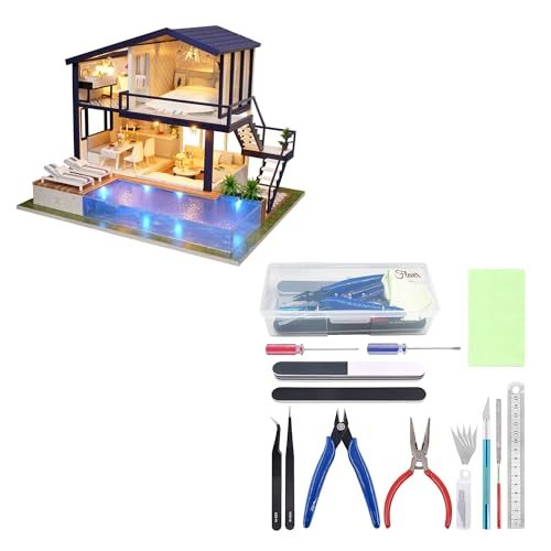 Flever Poolside Villa with Tool Kit DIY miniature house kit