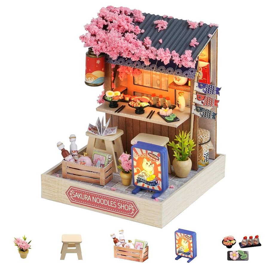 Flever Sakura Noodles Shop DIY miniature house kit — second view