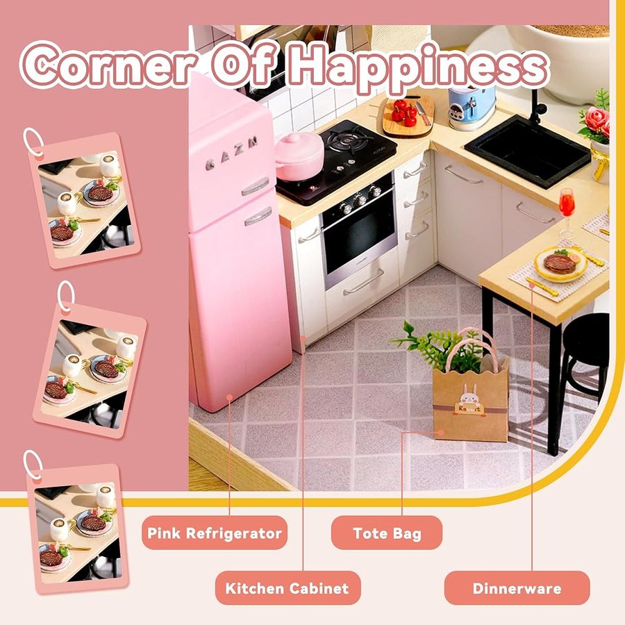 Flever Taste of Life DIY miniature house kit — what comes in the box