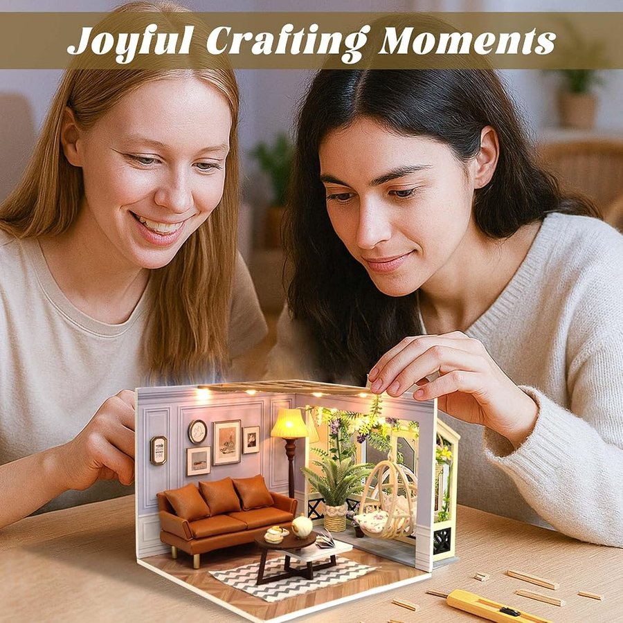 Flever Warm Moment DIY miniature house kit — what comes in the box
