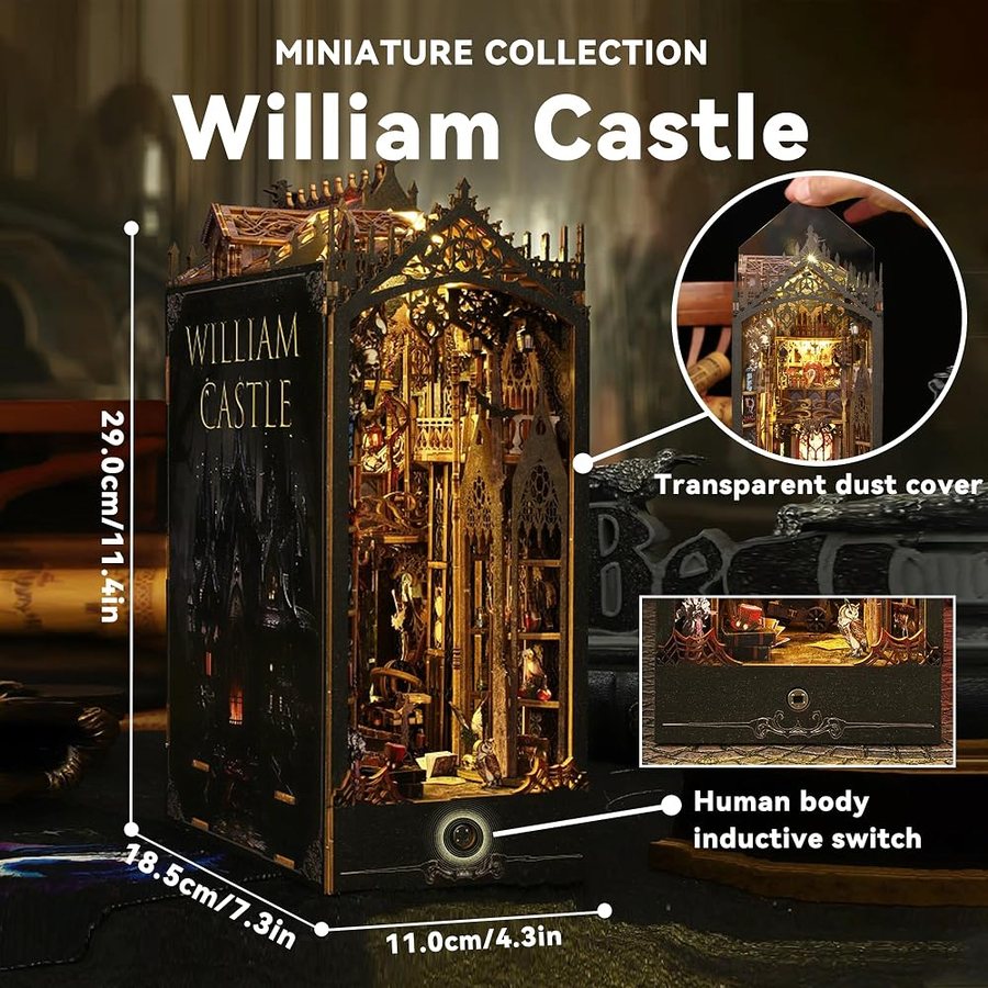 Flever William Castle DIY miniature house kit — detail of the build