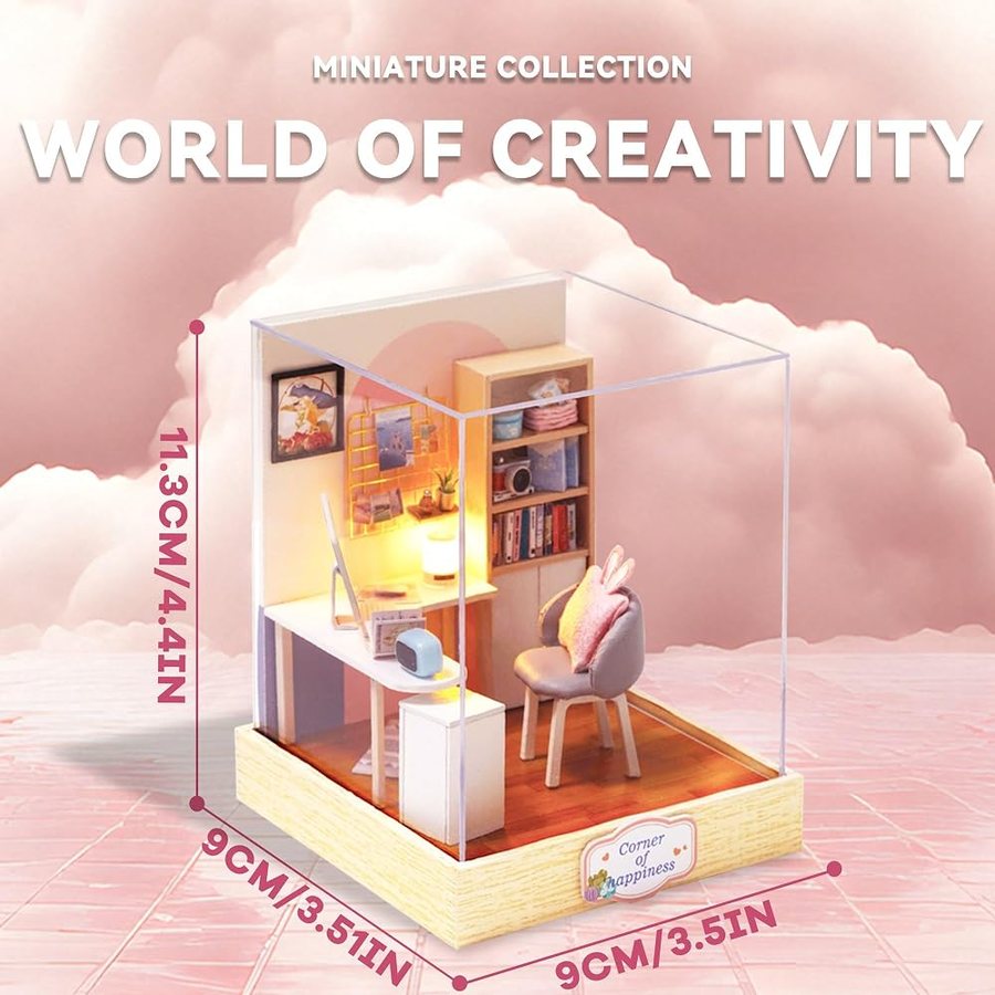 Flever World of Creativity DIY miniature house kit — detail of the build