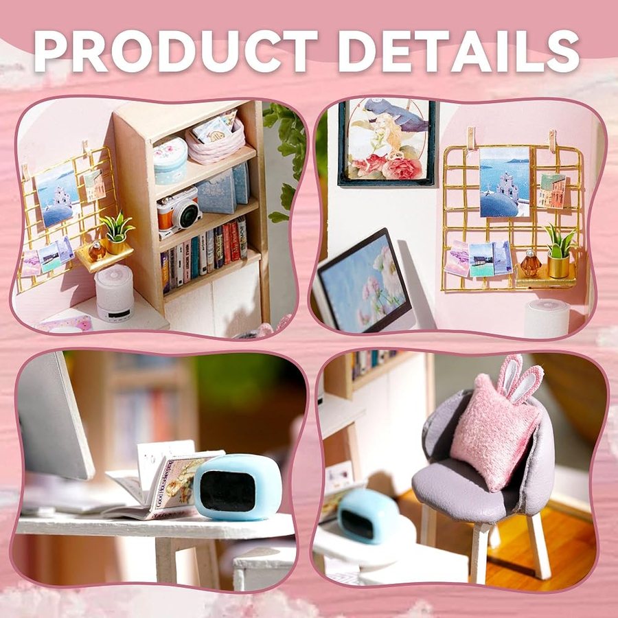 Flever World of Creativity DIY miniature house kit — what comes in the box
