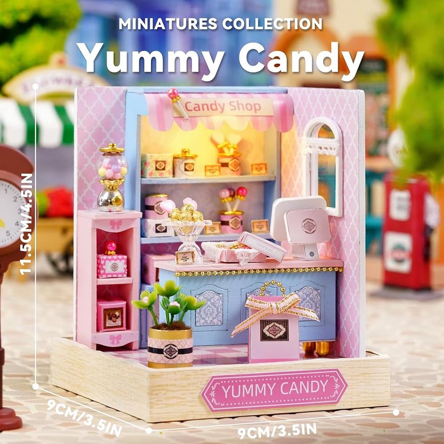 Flever Yummy Candy DIY miniature house kit — detail of the build